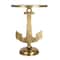 Hello Honey® 19" Round Gold Nautical Accent Table with Anchor Base